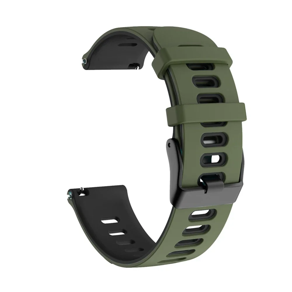 Silikone 20mm rem til amazfit gtr 47 42 mm, gtr 22mm 3 sport armbånd til amazfit gts 4 3 2e 2 mini urrem til amazfit bip: Sølvhvid / 22mm