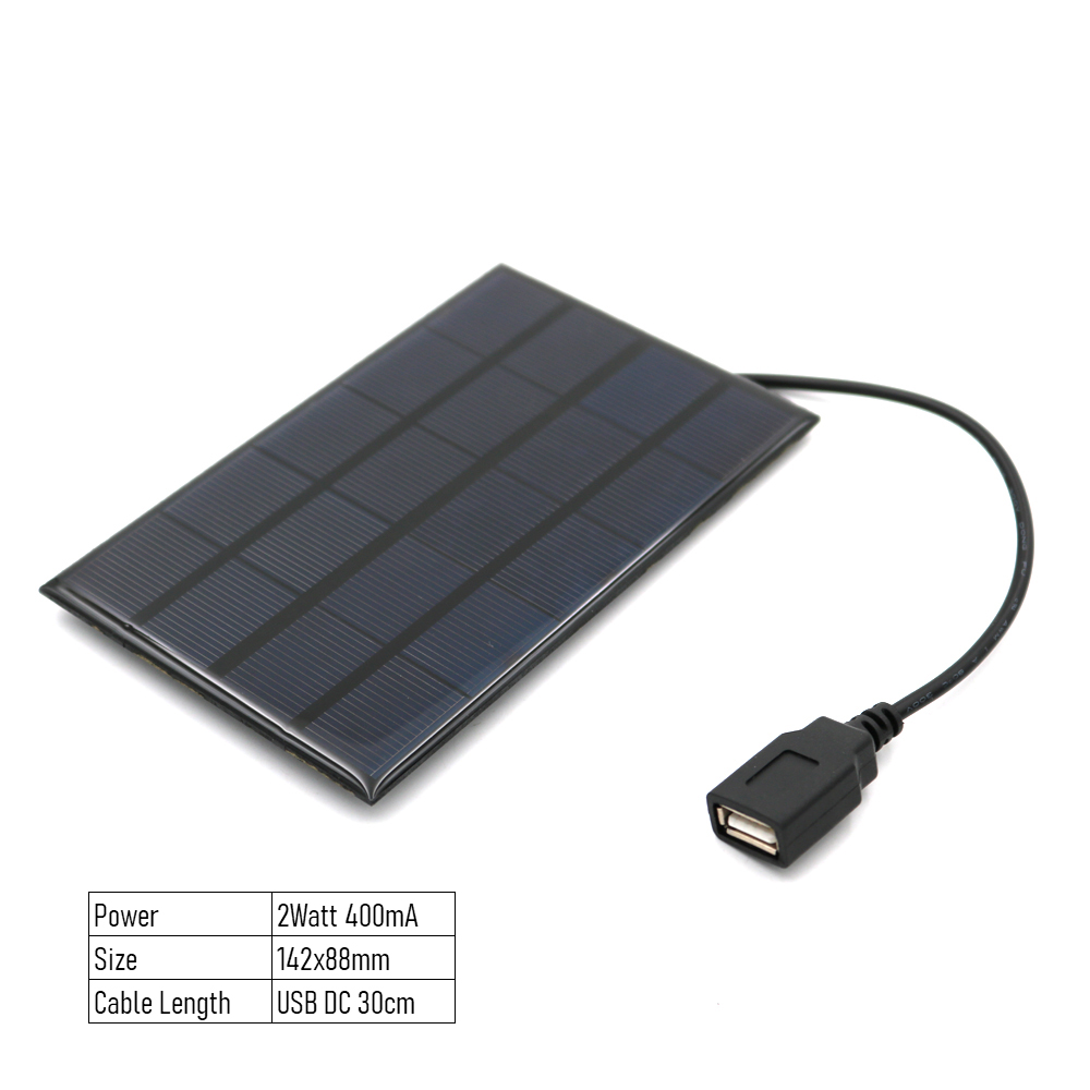 Dc solcellepanel 2w 2.5w 4.5w 5w 5v usb output batterioplader spændingsregulator mobiltelefon strømbank dc udendørs solcelle: 400ma
