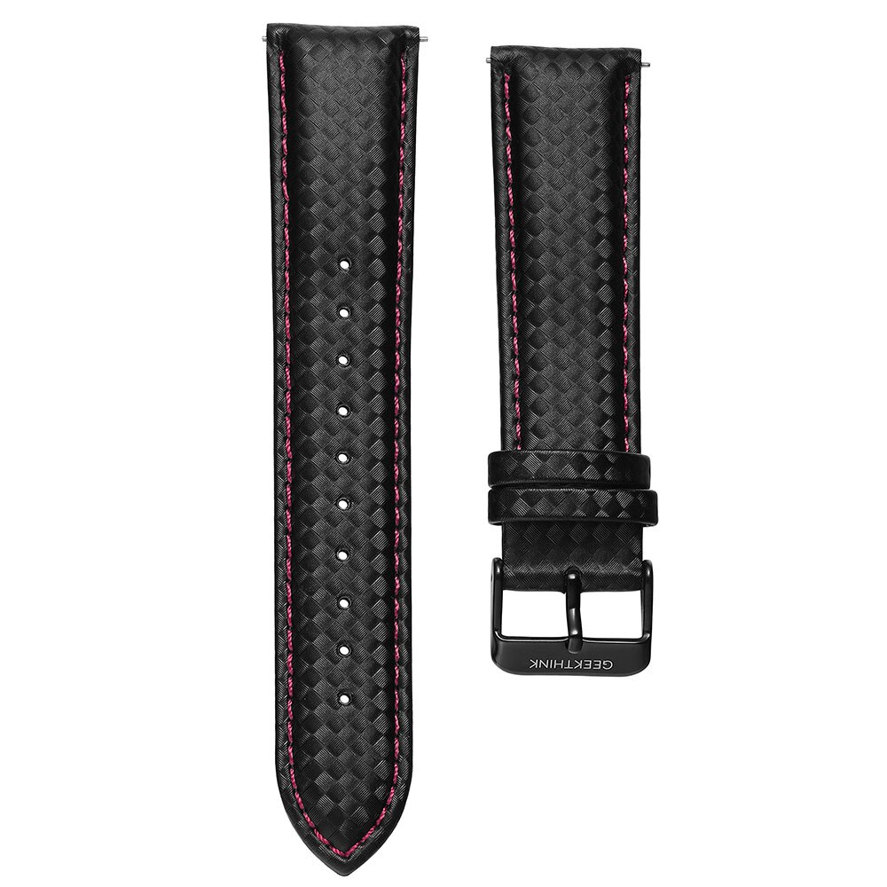 Leren horlogeband 20mm 22mm snelontgrendelingsband voor gear  s3 s2 klassieke breedte vervangende luxe zwarte koolstofvezelband: Paars / 20mm of  s2 klassiek