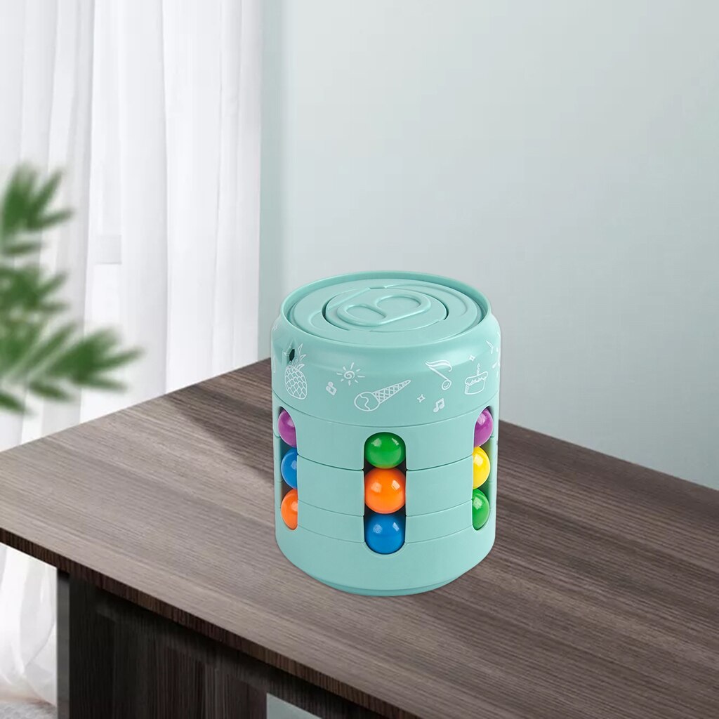 Speed Cube Bean Gyro Spinning Tops Toy Anti-anxiety Stress Relieve Decompression Fidget Educational Toys