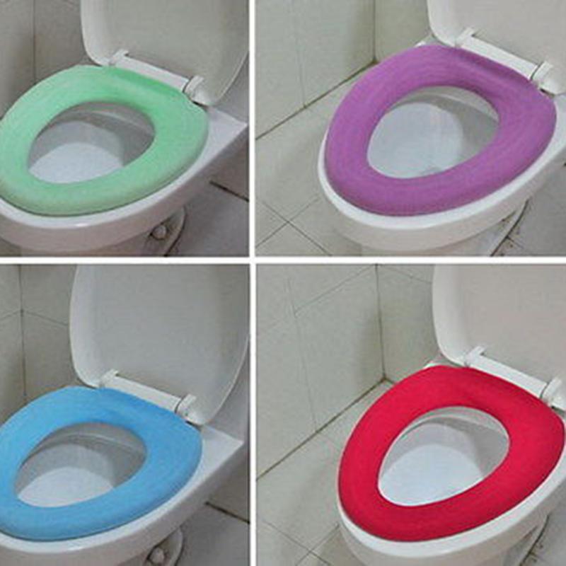 Cómoda funda para asiento de inodoro, cojín para asiento de inodoro, almohadillas para tapa de asiento calentador redondas en forma de O gruesas de Color caramelo, paño suave para WC