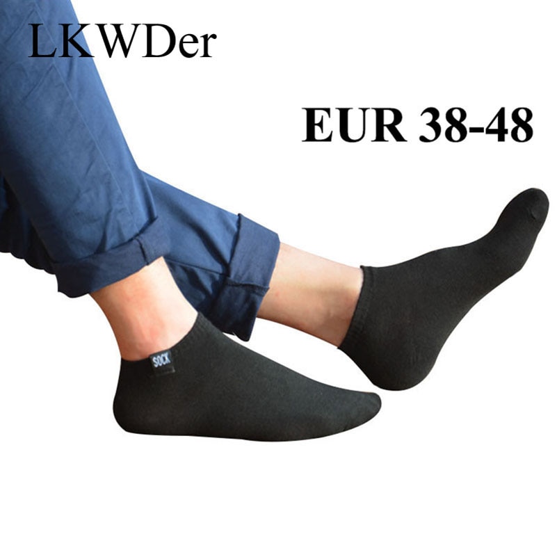 LKWDer 5 Pairs Mens Socks Men Sock Extra Large Big Plus Size 45,47,48 Ankle Socks Men Casual Sox Calcetines Hombre Meias