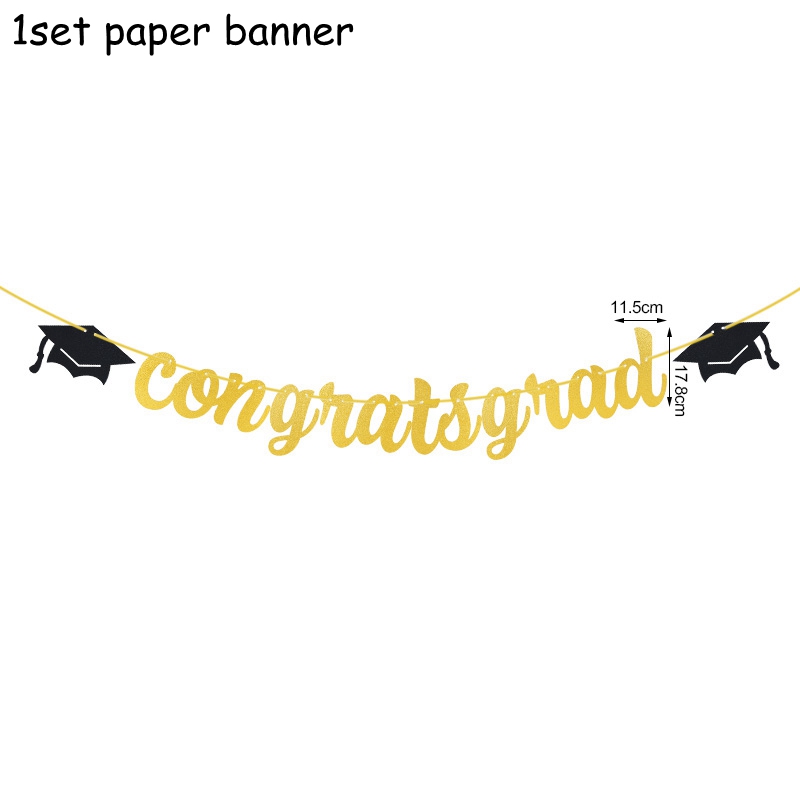 Graduation Balloons Congrats Grad Paper Garland Banner Graduation Party Decorations College Celebration Party DIY Decor Supplies: B03-banner