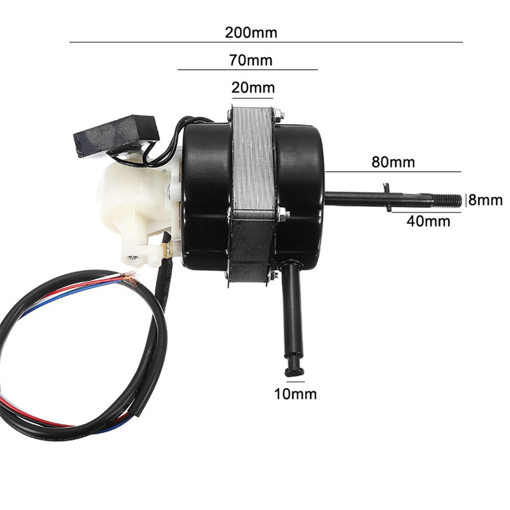 60W 1200rpm Air Conditioner Condenser Fan Motor Double Rolling Bearing DC Motor Fan/Cold Fan 220V Pure Copper Wire Clockwise