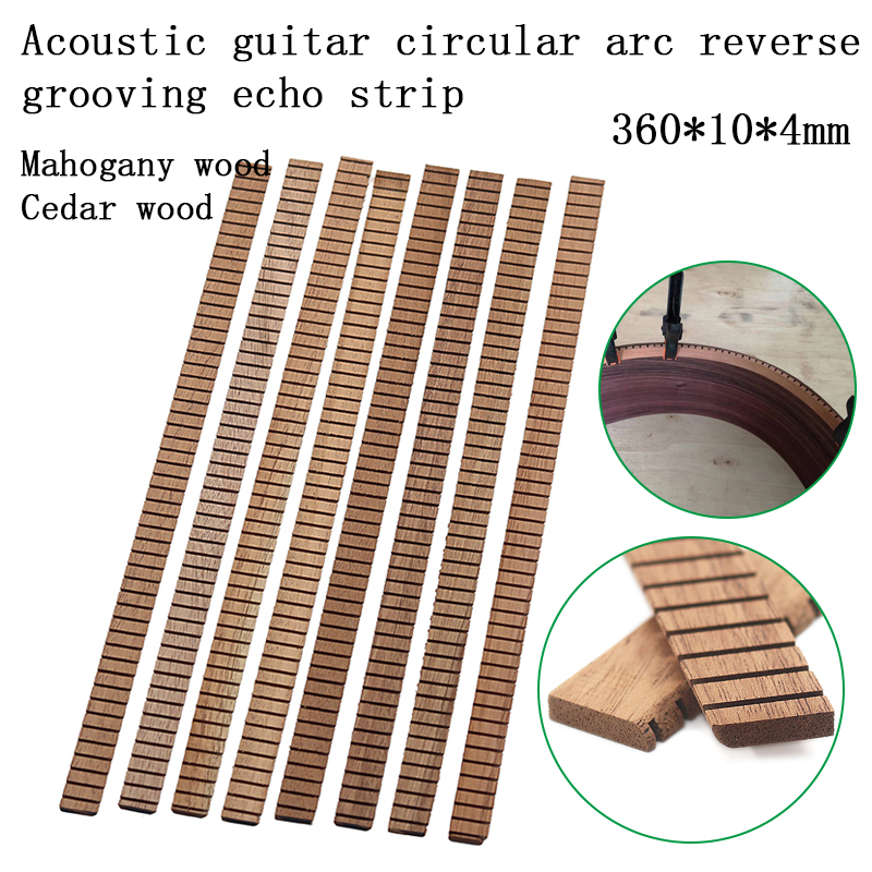 8 unids/set tira de encuadernación de guitarra dentro de caoba africana/Cedro muesca inversa forro de incrustación borde de guitarra embellecedor