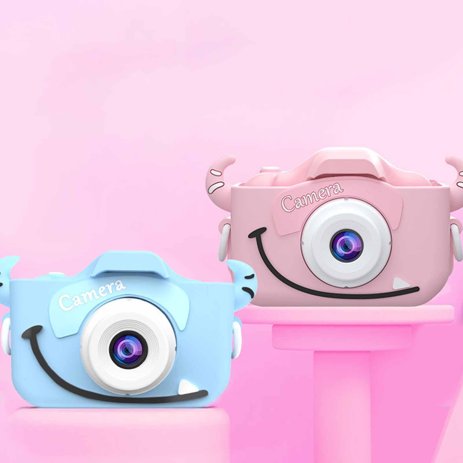 Instant Print Camera voor Kinderen, 48M 1080P HD Digitale Videocamera's met 2,4 Inch Scherm, Meisjes Jongens Kerstverjaardagscadeaus, 1800mAh Batterij (Rose