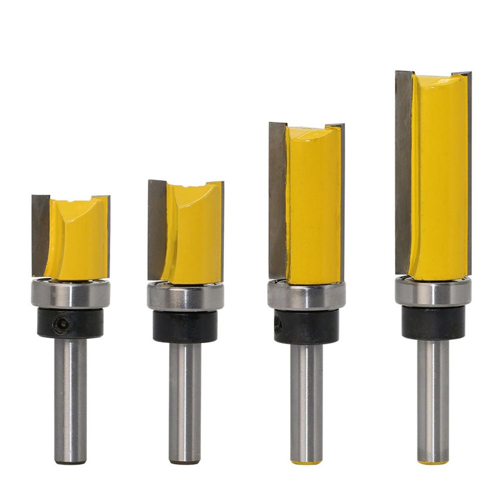 Skaft mal trim hengsel pin hull fres rett fres trimmer rengjøring flush trim tappe fres for trebearbeiding