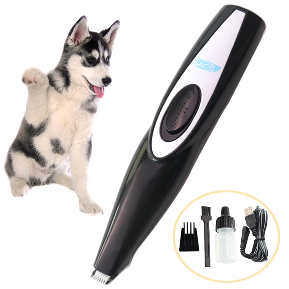 Universal usb-opladning kæledyrspoter negleklipper hund katte elektrisk saks lydløs negleklipper slibemaskine trimmer plejeværktøj