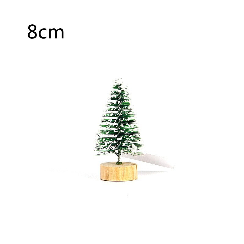 Mini Christmas Tree Pine Needles Flocking Christmas Cedar Tree Shopping Mall Home Party Desktop Christmas Decoration: 8cm