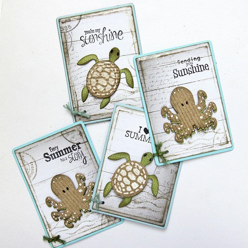 CH Ocean World 3D Stitched DIY Scrapbooking Stamps Craft Embossing Die Cut Making Stencil Template