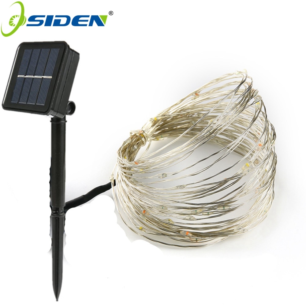 Led-vakantieverlichting op zonne-energie voor buiten, 7 m 12 m 22m led's, lichtslingers, kerstverlichting, kerstfeest, tuinverlichting, waterdichte verlichting