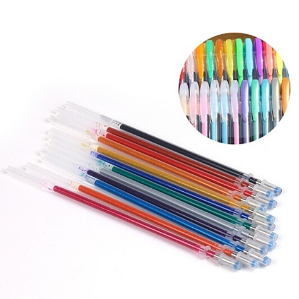 48 stk gel penne gel refills rollerball pastel neon glitter pen tegning farver til børn maleri graffiti kunstforsyning
