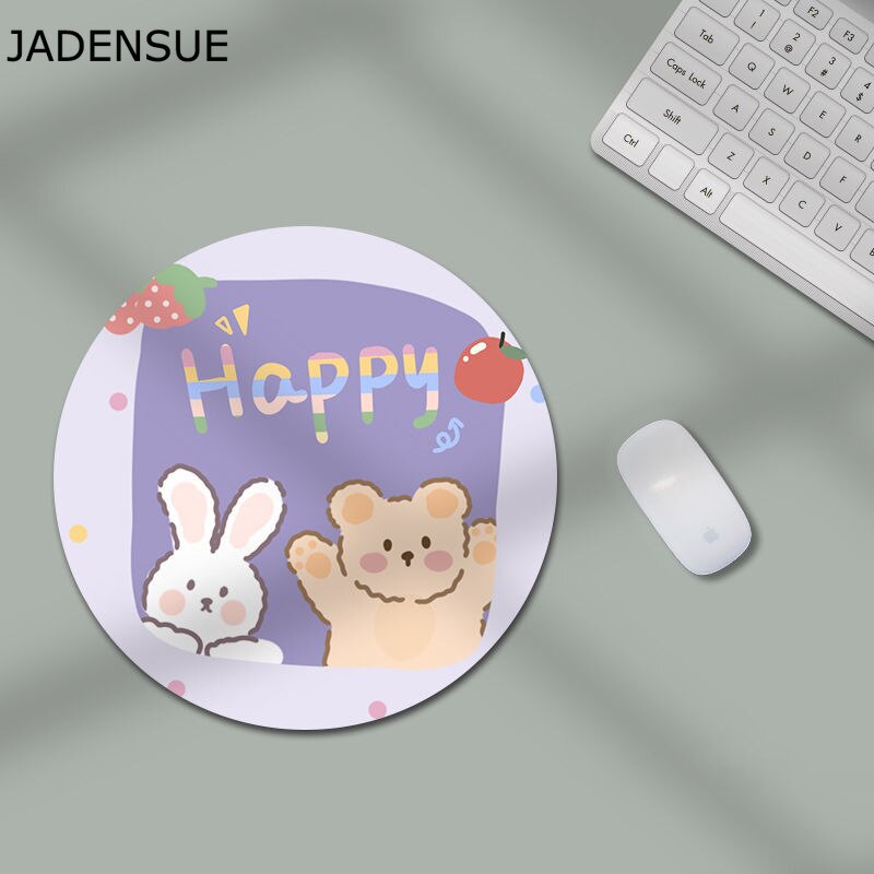 Śliczne podkładka pod mysz Kawaii podkładka pod mysz kreatywny 22cm średnica podkładka na biurko myszka do laptopa mata do myszy Mause biurko do komputera biurko maty: 22x22cm 11