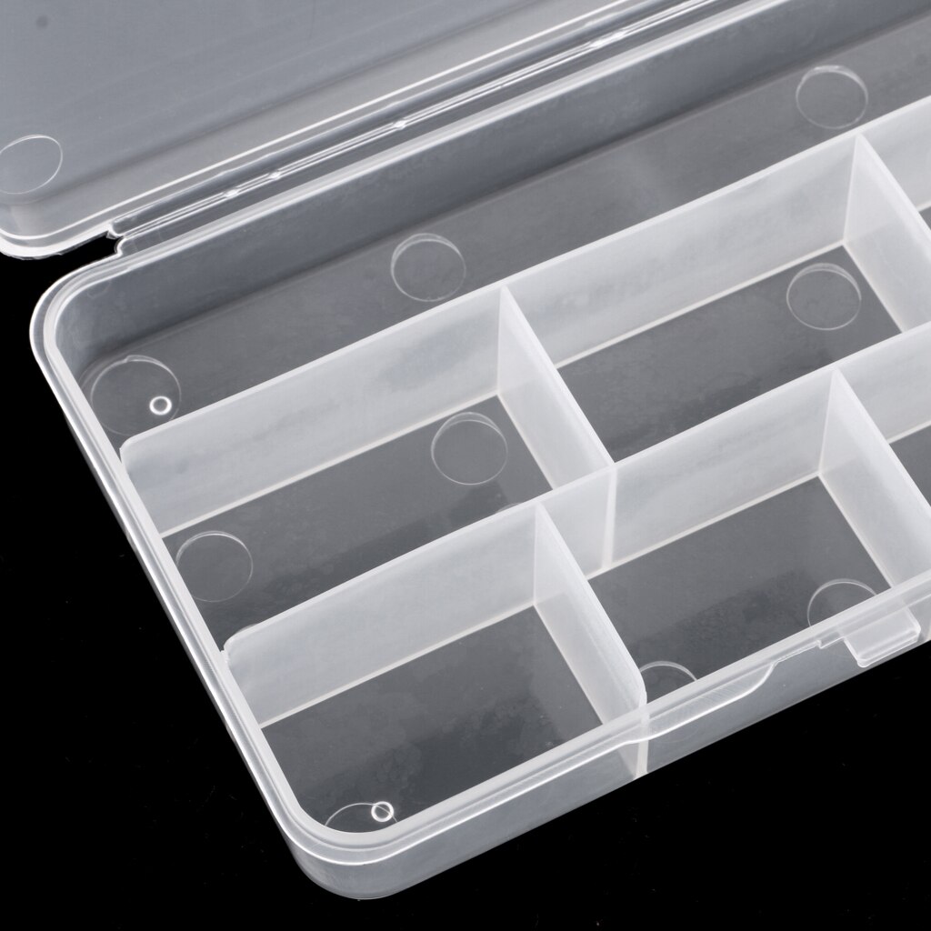 Transparent 8 Compartments Fishing Lure Bait Box Fishing Bead Snap Jig Case Fishing Tackle Boxes