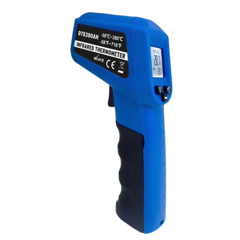 Industrial High Precision Digital Infrared Thermometer LCD Display Colorful Non-Contact Handheld Temperature Meter Portable 896B