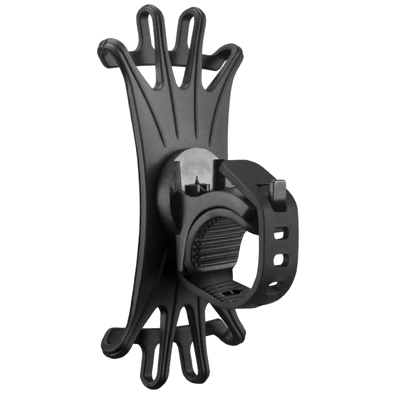 ROCKBROS Fahrrad-Handyhalter, elastisch, Silikon, verstellbar, für Fahrrad, praktisch-Ständer, Radfahren, Fahrrad, praktisch-Halterung, Unterstützung: Weiß