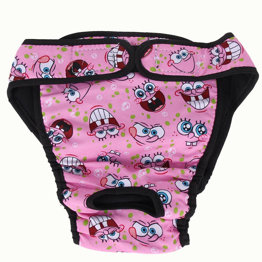 Hundblöja blöja inkontinens säsong byxor justerbara 4 färger storlek s-xl valp: Rosa / S