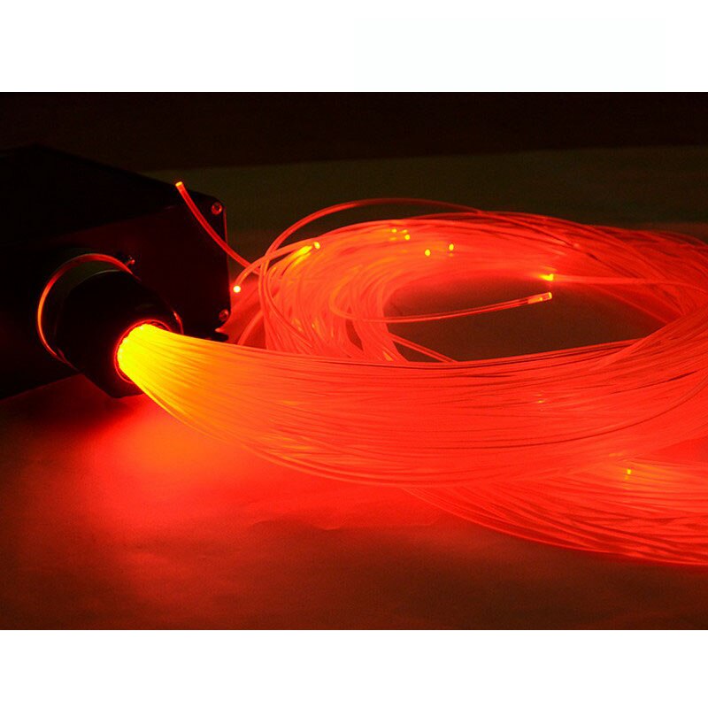 Cable de fibra óptica de plástico PMMA con brillo final de 0,5mm/0,75mm/1mm para luces de cielo estrellado de techo DIY
