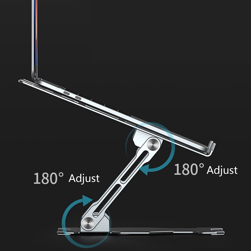 Laptop Stand Ergonomic Aluminum Height-Adjustable Computer Stand Desktop Laptop Stand for 11-17 Inch Laptop