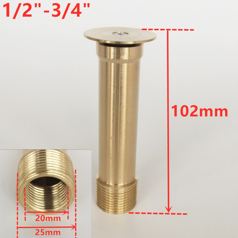 1/2&quot; 3/4&quot; 1&quot; Brass Mushroom Fountain Nozzles Stainless Steel Water Fountain Head For Swimming Pool: 1l2 x 3l4 (Brass)