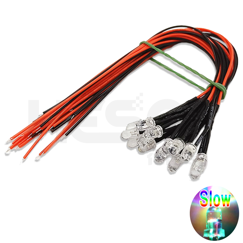10 Uds 5mm LED 5-12V 20cm precableado blanco rojo verde azul amarillo UV RGB lámpara de diodo decoración diodos emisores de luz presoldados: Verde militar