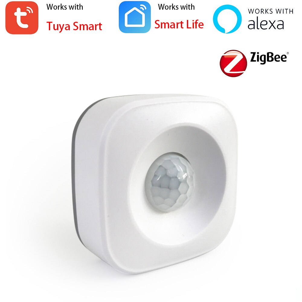 Tuya Alexa PIR ZigBee Motion Sensor Detector Movement Sensor Smart Life APP Wireless Home Security System works with ZigBee Hub