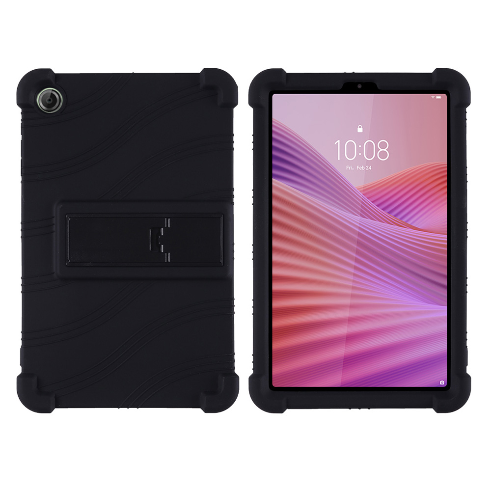 case For LENOVO Tab One 8.7 inch Tablet protective cover Android Tablet Soft Silicone Adjustable Stand protective sleeve: black