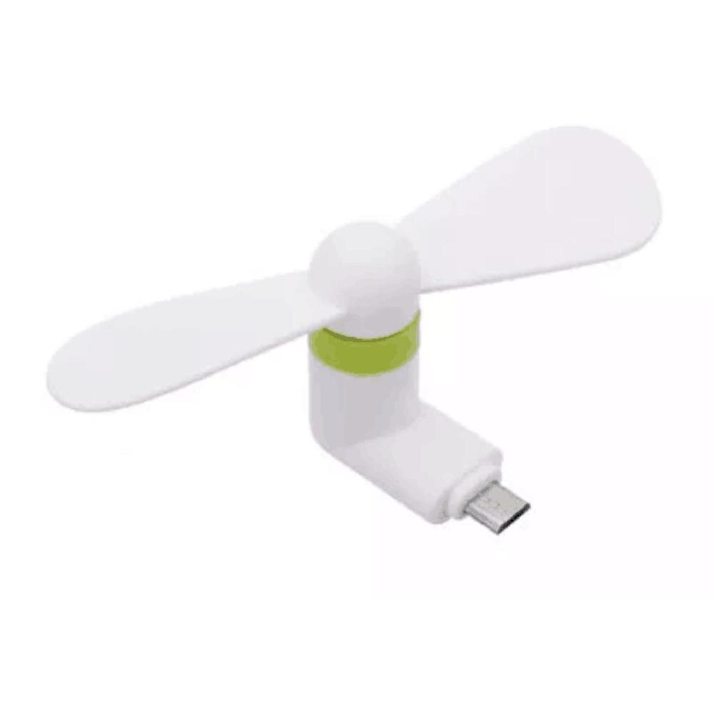 For Android Portable Cool Micro USB Fan 5V 1W Mobile Phone USB Fans Low Voice For Android Mobile Phone USB Power Supply: White