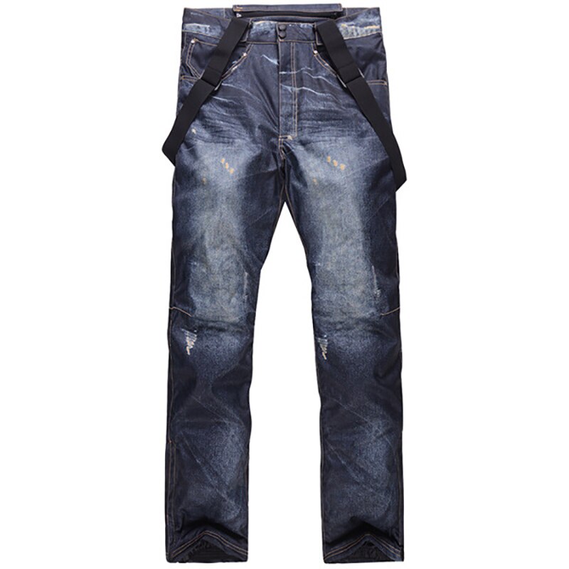 Winter Denim Ski Broek Mannen Single Board Double Board Ski Broek Wind Proof Waterdicht Warm En Dikke Ademend Nieuw Product