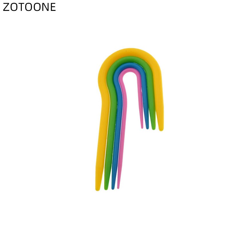 Ganchos de ganchillo curvos agujas de tejer de plástico para bufanda Manual suéter tejido torcido en forma de U DIY accesorio de herramientas de costura G: 3