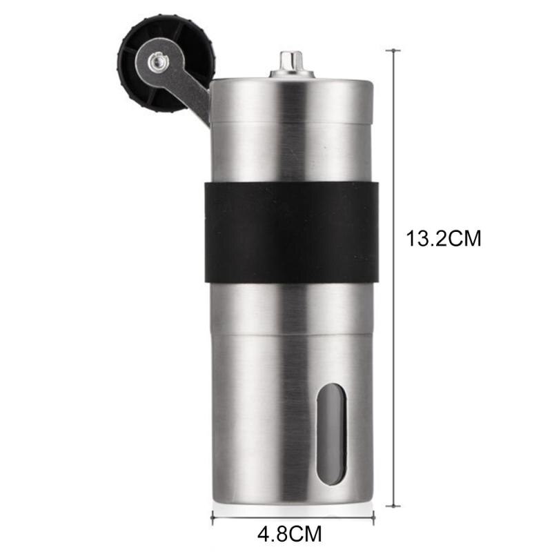 Handgemaakte Koffieboon Braam Slijpmachines Molen Keuken Tool Slijpmachines Zilver Koffiemolen Mini Rvs Hand Manual Home Cocina: 04