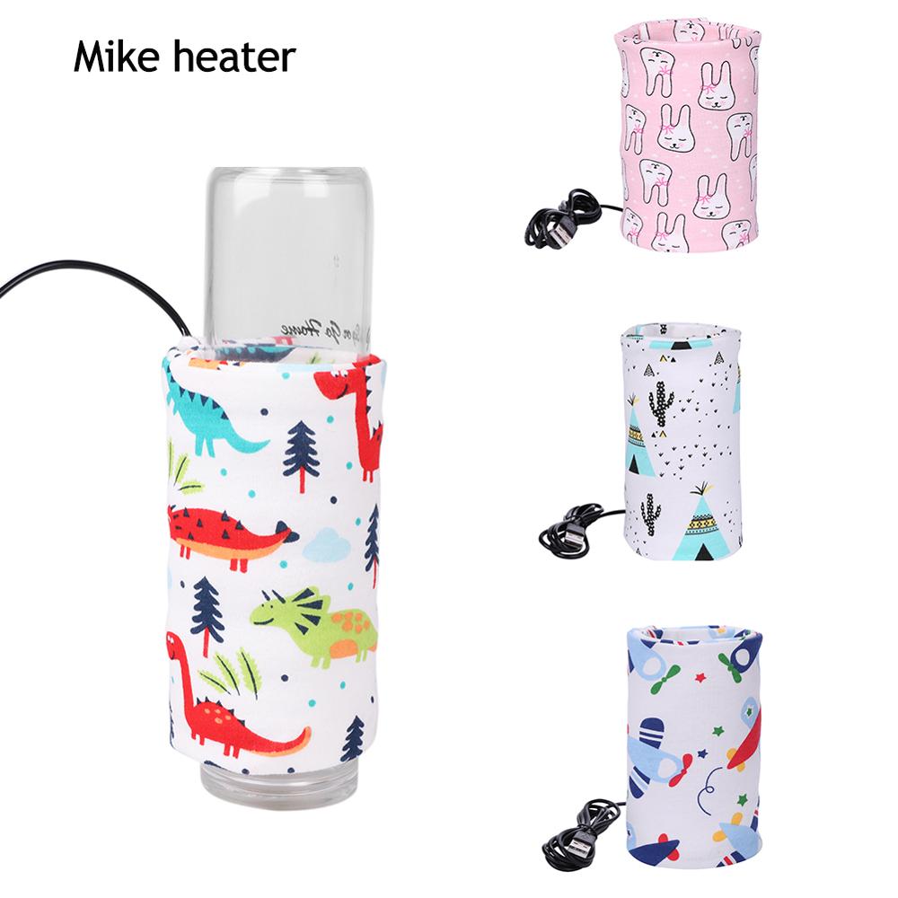 Baby Usb Flessenwarmer Draagbare Outdoor Baby Melk Voeden Verpleging Fles Verwarmd Cover Geïsoleerde Tas Reizen Melk Thermostaat