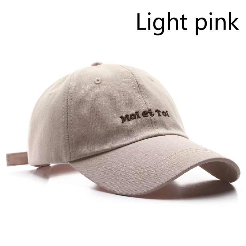 Casual baseballpet voor dames en heren moi et toi borduurhoed jongens meisjes snapback pet kleppen pet casquette: Lichtroze
