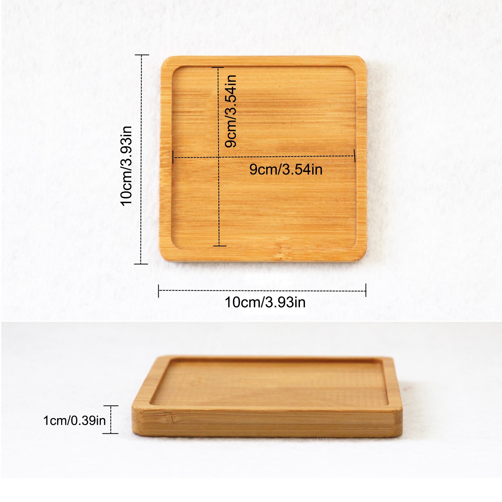 6pcs Natural Bamboo Flower Pots Nursery Planter Bamboo Tray Anti-Fade Square Minimalism Gardening Supply Simple Rural Style: 1