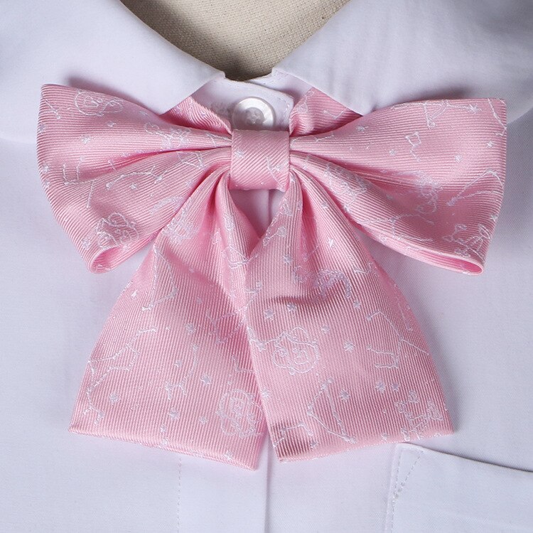 Kawaii Konstellation Japanische Schuluniform Mädchen Fliege Frauen Gravata Borboleta Bowtie Nette Bowknot Krawatte Krawatten: Rosa (H)