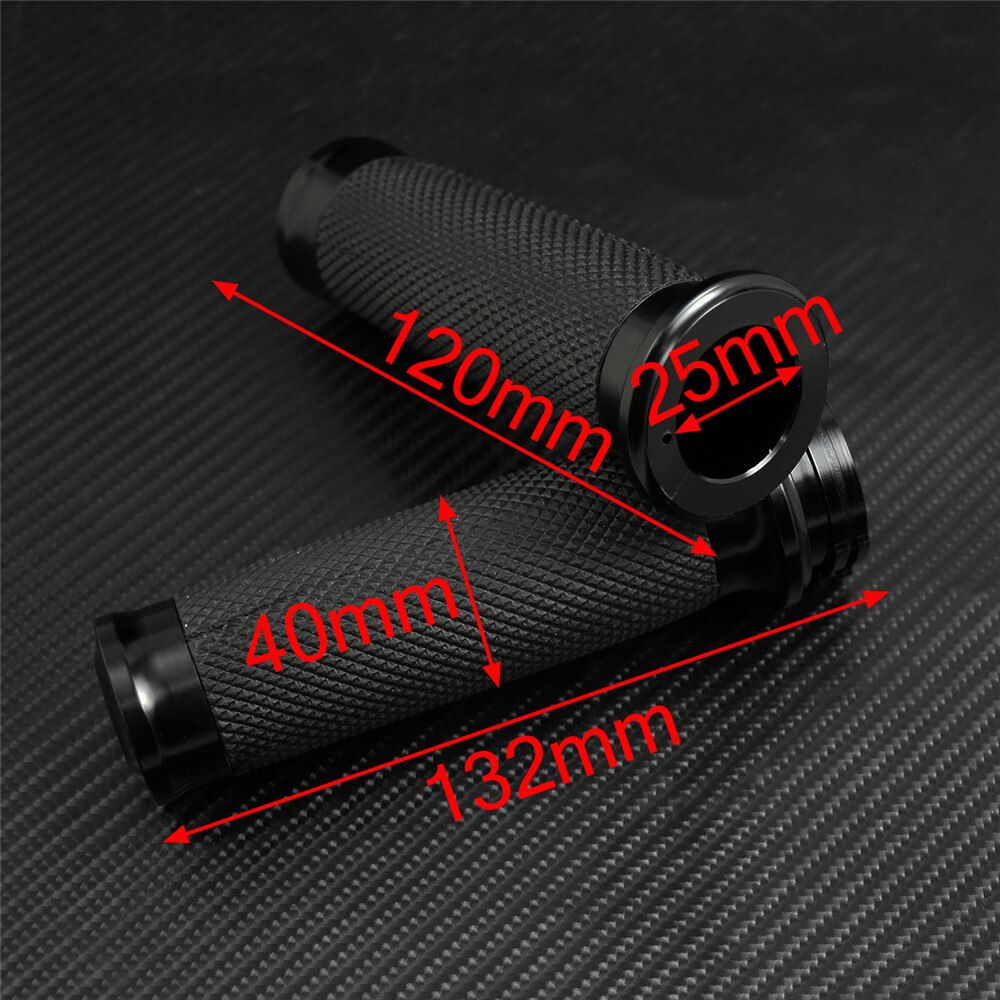 Motorcycle 1"25mm Hand Grips Universal CNC Handle Bar Grip Black/Chrome For Harley Dyna Softail Sportster XL XR VRSC Touring