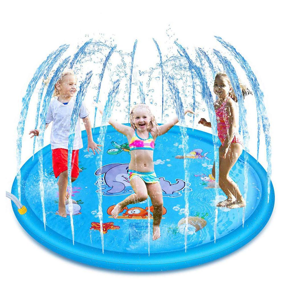 PVC Inflatable Cushion Baby Kids Spray Water Game Pad Outdoor Lawn Children Play Water Mat Boys Girls Summer