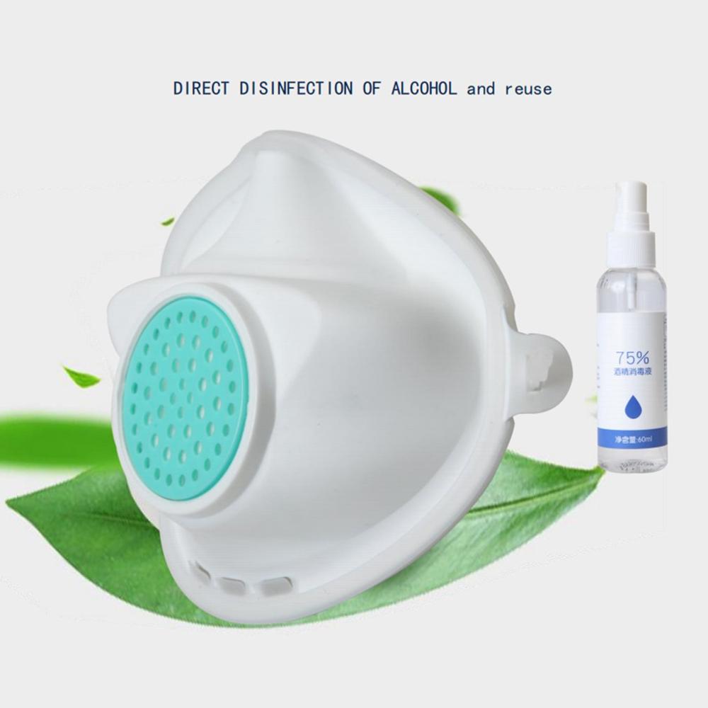 Siliconenmaskers stofmaskers praktische slijtvaste maskers draagbare maskers veiligheidsmasker met 15 filterpads