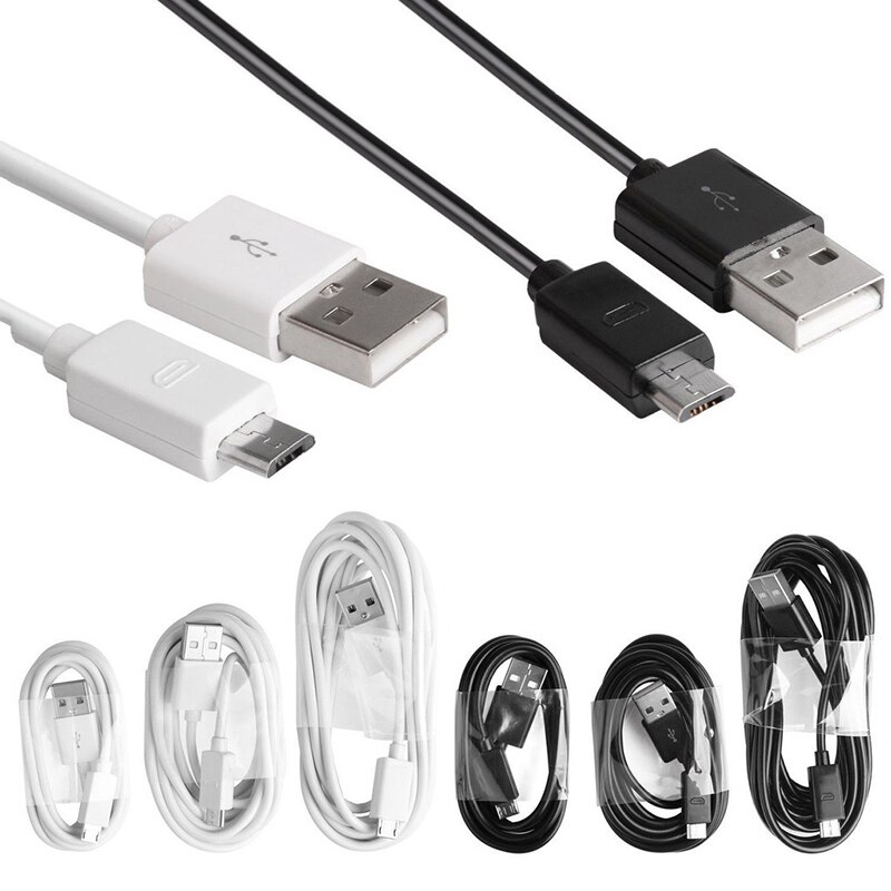 Cable de carga Micro USB para teléfonos Android Cable de paracaídas largo 1m/1,5 m/ 2m Puerto Micro USB para Dispositivo de micrófono de 5 pines
