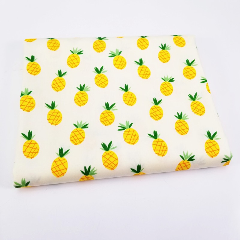 Härlig ananas tryckt baby bomull twill tyg lapptäcke för diy sömnad quiltning fett kvartal material för baby & barn