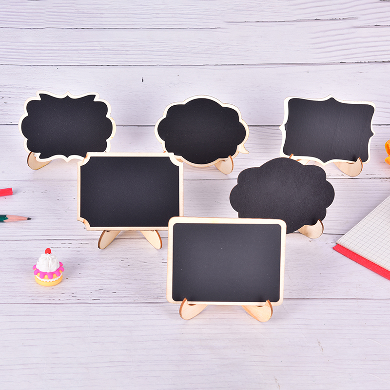 Mini pizarra de madera para mensajes, soporte pequeño para tablón de anuncios, , 6 estilos