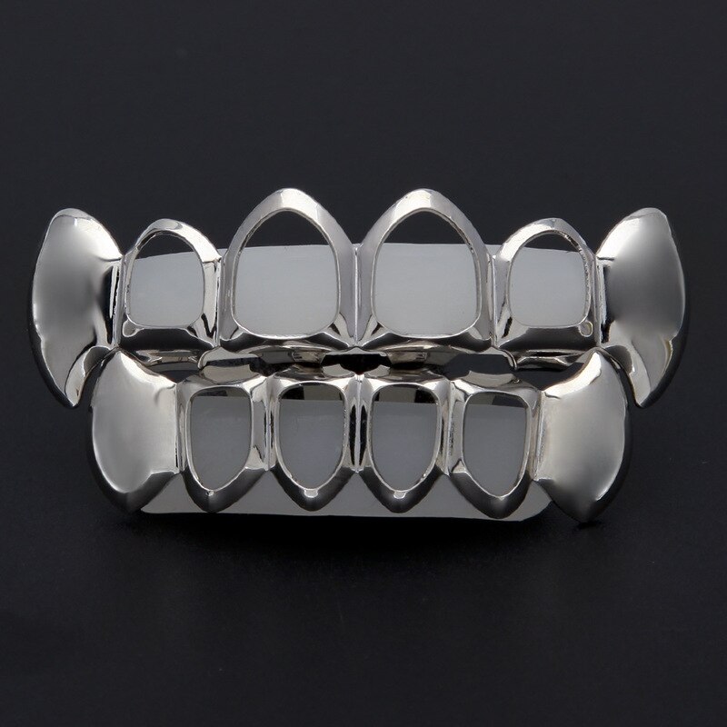 1 stk hip hop tænder sæt sølv guld tand top bund caps punk falsk dental grill til kvinder mænd krop smykker cosplay fest