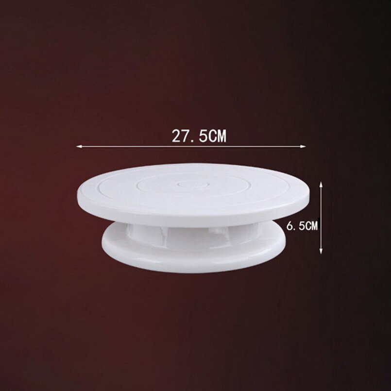 1pc plasttårta vridbord roterande tårtställ rund diy piedestal vridbar tårta dekoration skivspelare användbara bakverk bakverk