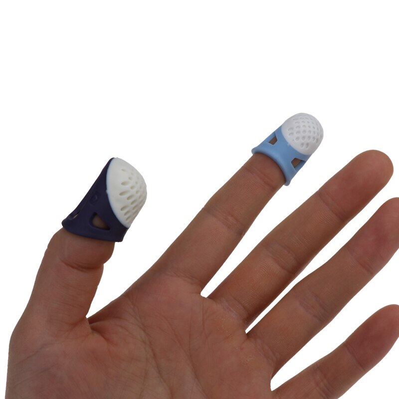 Dedal Protector de dedos para costura, herramientas de bricolaje para el hogar, accesorios de artesanía acolchados, cómodos y antideslizantes, FT0821