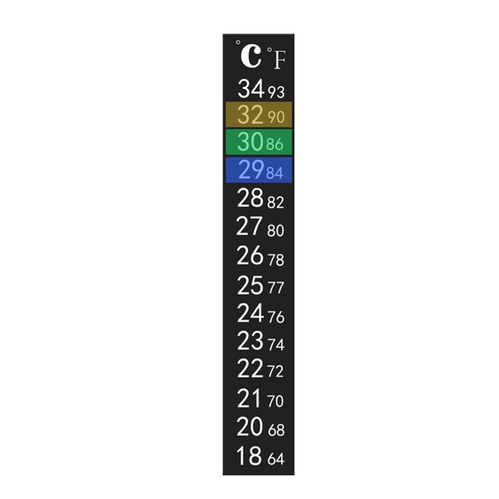 Termómetro adhesivo de doble escala para acuario, pegatina adhesiva para medir la temperatura del tanque de peces, estilo, 3 uds.: 18-34 Degree / 2Pcs