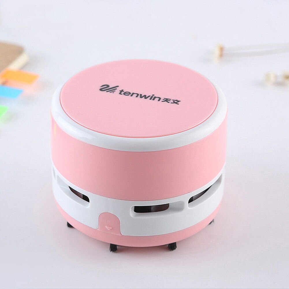 Mini Vacuum Cleaner Office Desk Dust Home Table Sweeper Desktop Cleaner: Pink