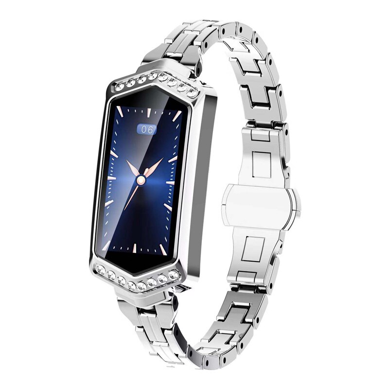 B78 kvinnor smart band fitness armband pulsmätare blodtrycksklocka fitness tracker smart armband för android ios: Flisa
