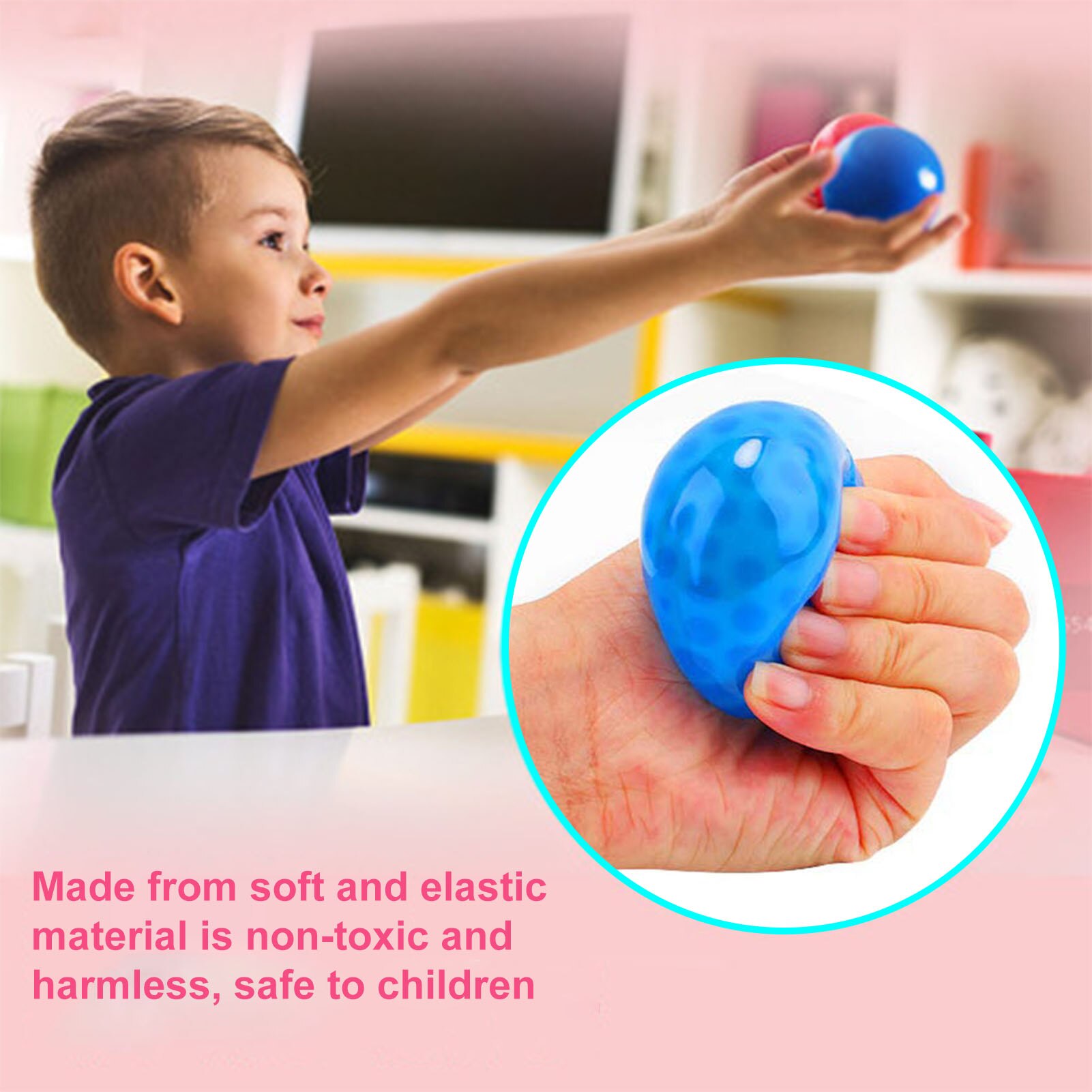 1/8 Pcs Stress Relief Ball Fidget Toys Safe Hand Decompression Autism ADHD Tear Resistant Nontoxic Squeeze Toy DH