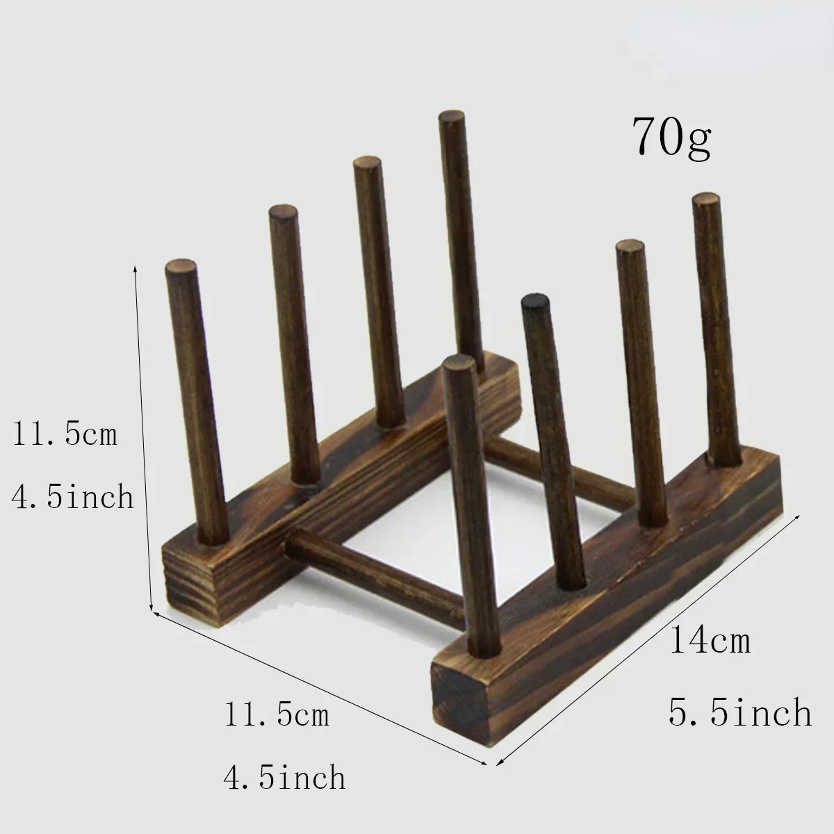 Wooden Dish Drainer Rack Kitchen Dishes Stand Plate Dish Drying Racks Pot Lid Racks Kitchen Organizer Drying Cups Display Shelf: light green