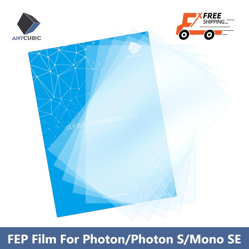 ANYCUBIC FEP Blatt/Film 5 Stück 0,15-0,2mm Fep 140x200mm 3D Drucker Filamente Impresora für Photon Photonen SLA 3D Drucker